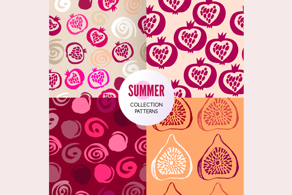 Summer patterns set, a Pattern Graphic by TATIANA_GERICH