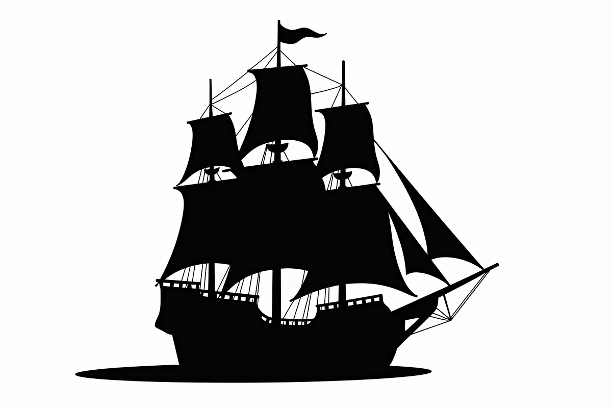 Classic Sailing Ship Vector Bundl, an Object Graphic by hafijul (Photo 3 of 11)