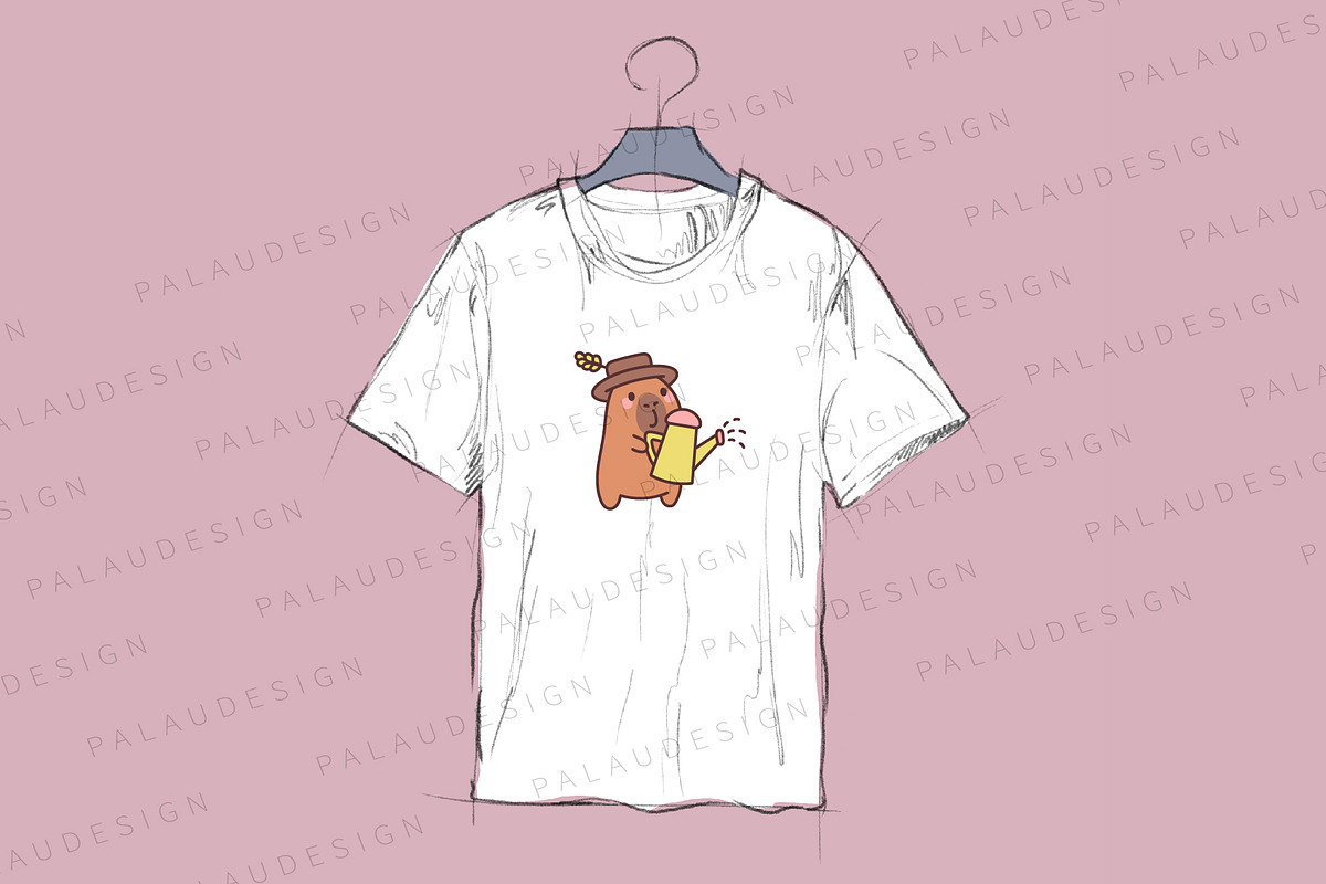 Kawaii Capybara Loves the Farm, an Animal Illustration by Palau (Photo 2 of 12)