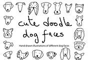 Cute Doodle Dog Faces, an Animal Illustration by Liz Pengilley Studio (Thumbnail 1 of 7)