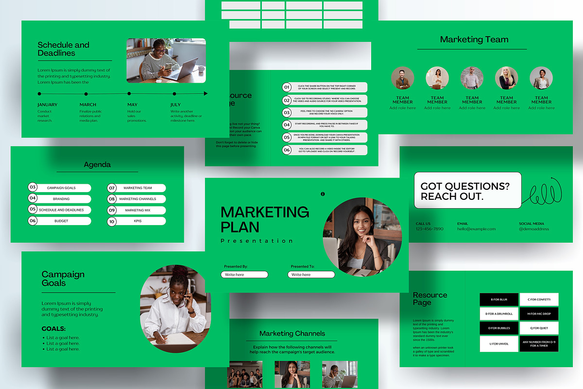 Marketing Plan I PowerPoint I Canva, a Presentation Template by FlyeredTemplate (Photo 1 of 4)