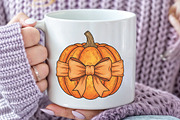 Coquette Pumpkin Grandmillennial PNG, an Illustration by CraftArtStudio (Thumbnail 3 of 4)