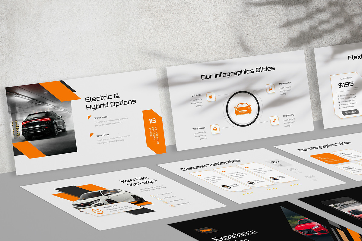 Automotive Showroom Google Slides, a Presentation Template by New Coral Design (Photo 6 of 6)