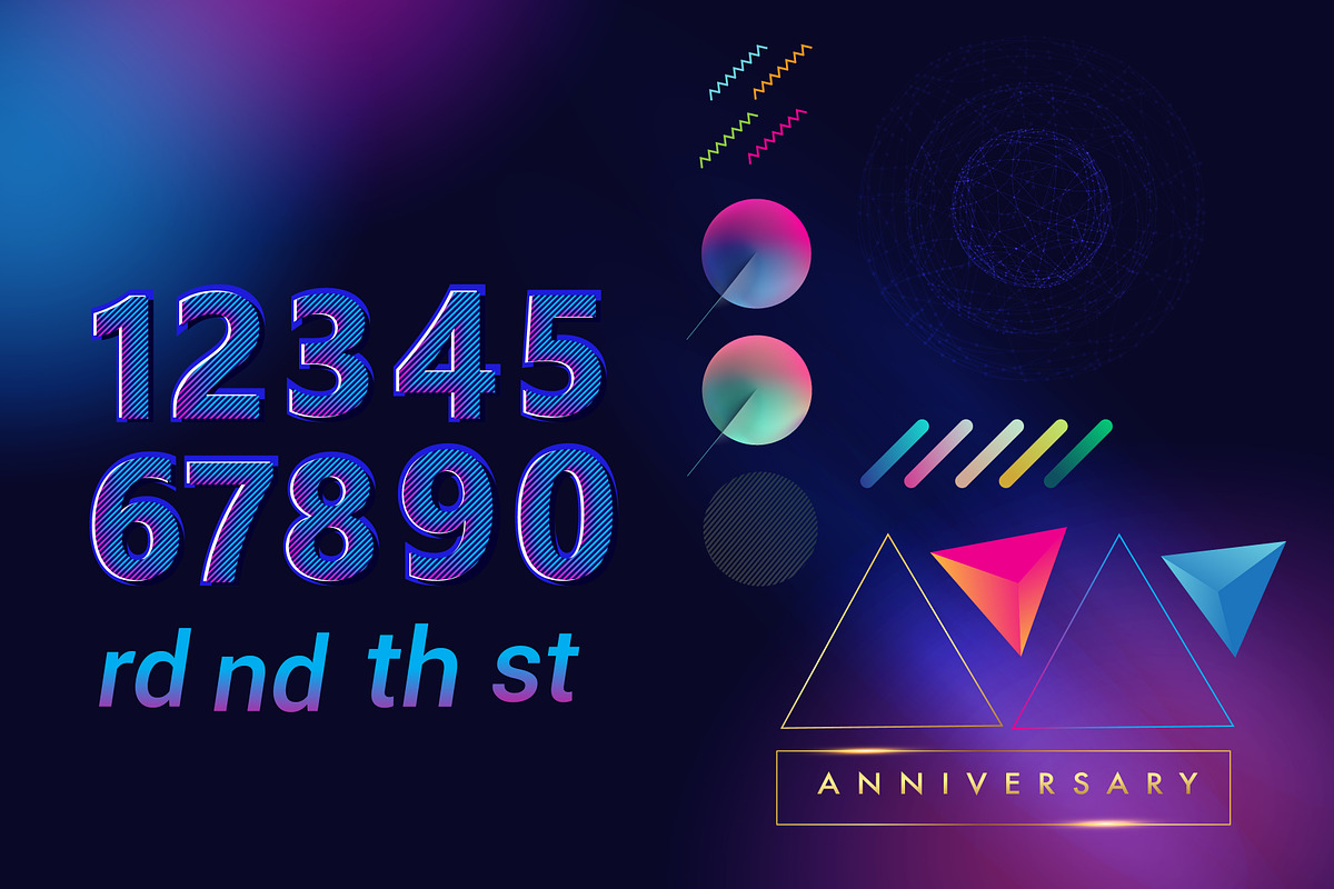 Anniversary Logo-Colorful Background, a Graphic by OtpirusGraphic (Photo 3 of 4)