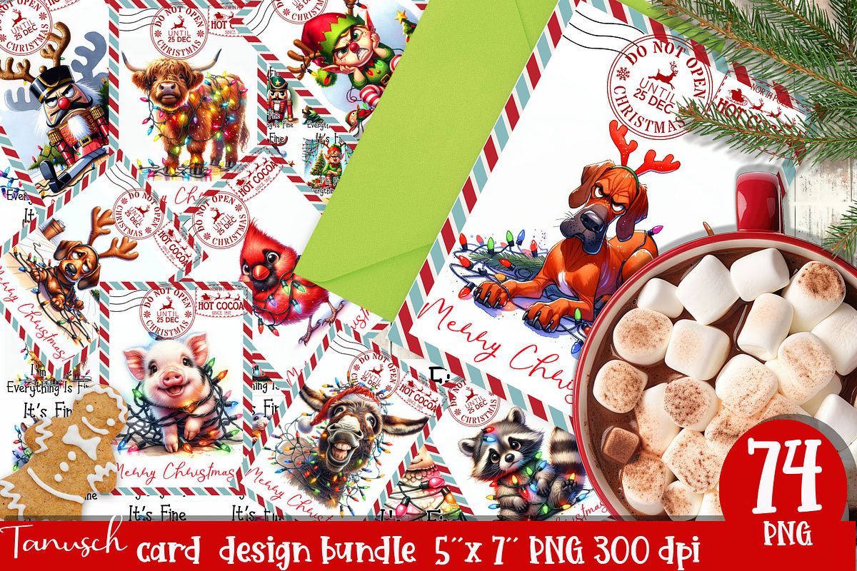 funny Christmas mega bundle, a Templates & Theme by TanuschArts (Photo 6 of 20)