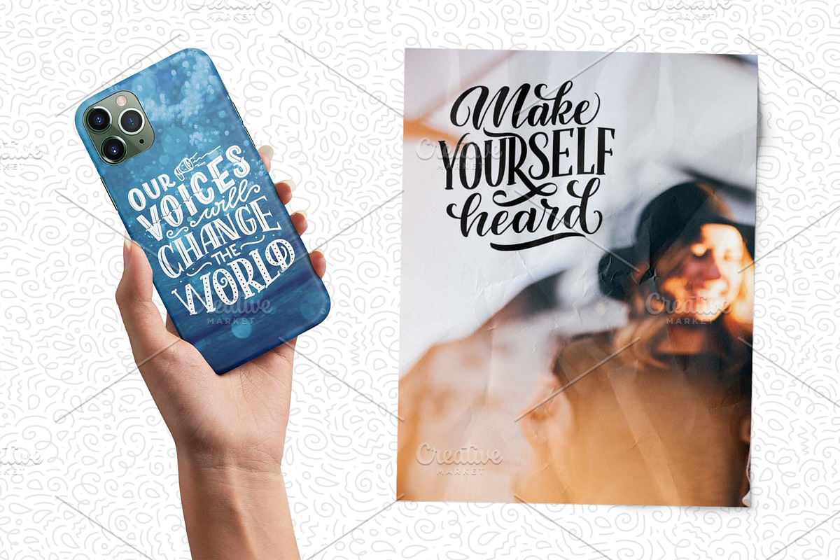 Woman Voice Lettering Quotes, a Decorative Illustration by Artlana (Photo 4 of 7)