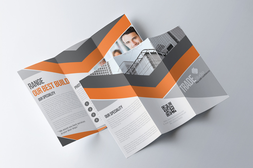 Business Tri Fold Brochure by Psd Templates  Creative Market