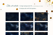 Indigo & Gold Brush strokes and spla, a Texture Graphic by My Wondercolor (Thumbnail 4 of 7)