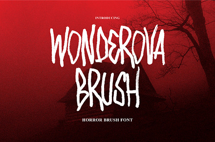Wonderova - Horror Brush Font, a Handwritten Font by tebaltipislab