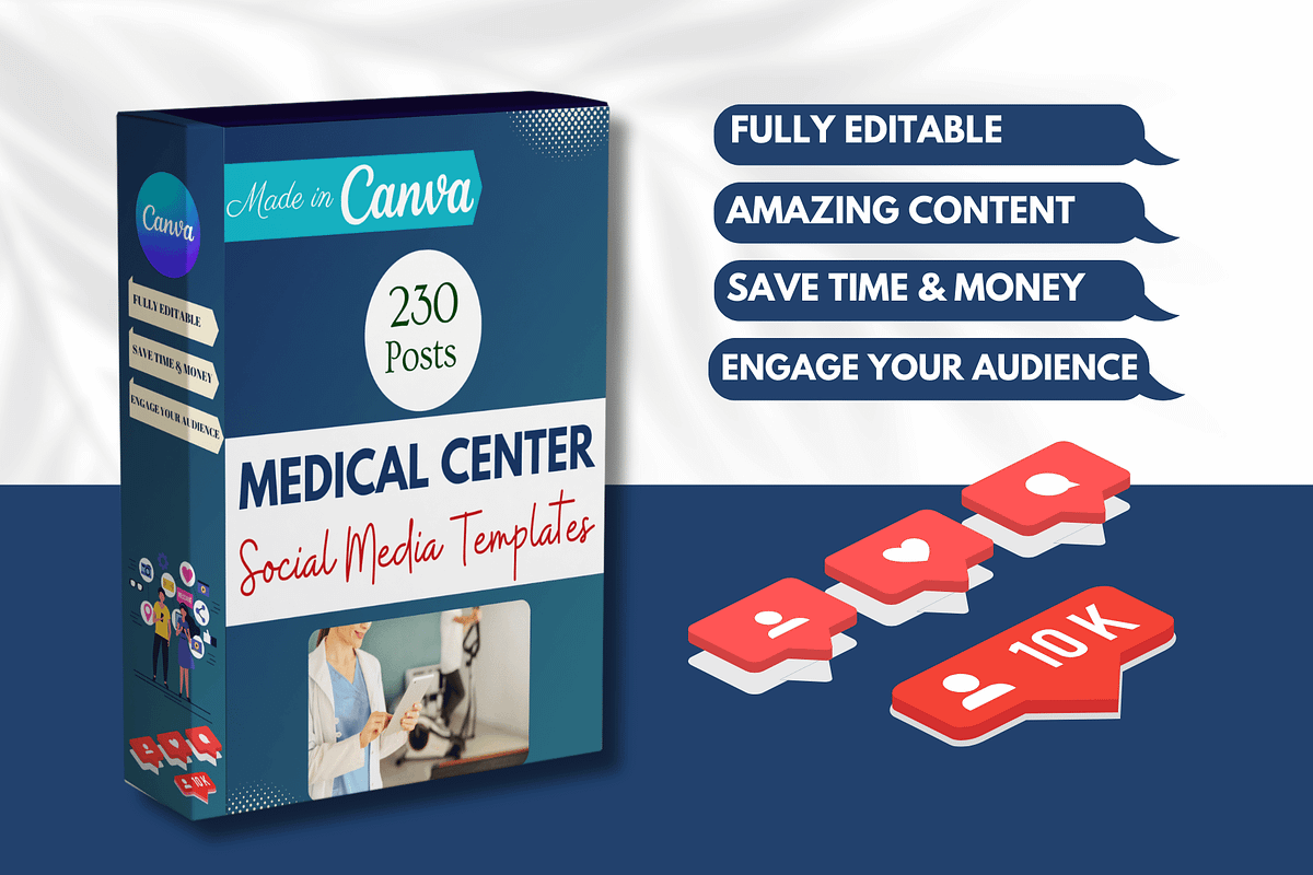 230 Medical Center Canva Templates, a Social Media Template by Viral Content Design (Photo 10 of 13)