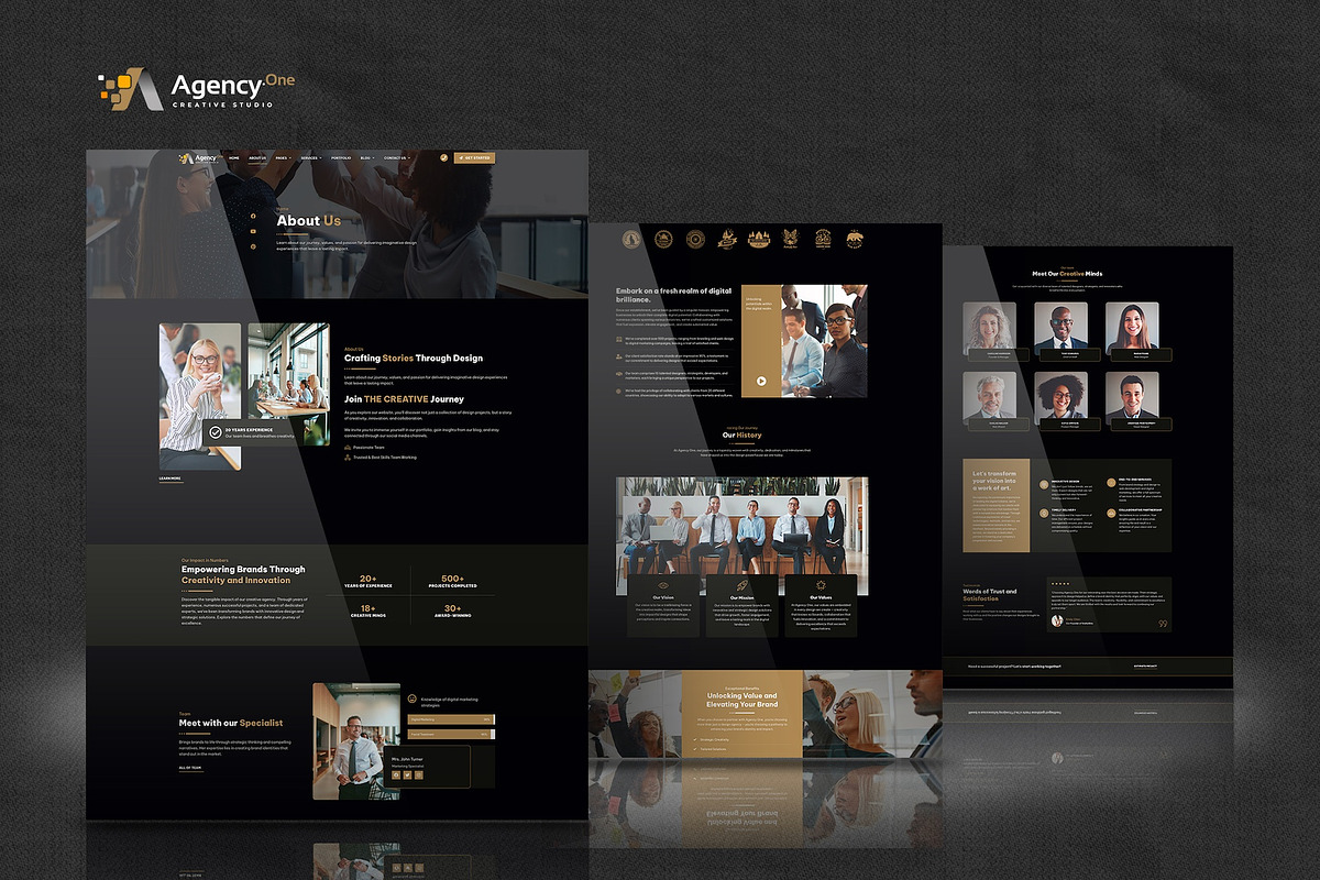 Agency One -Agency Elementor Pro Kit, a Websites & App Template by Select Agency Designs (Photo 4 of 8)