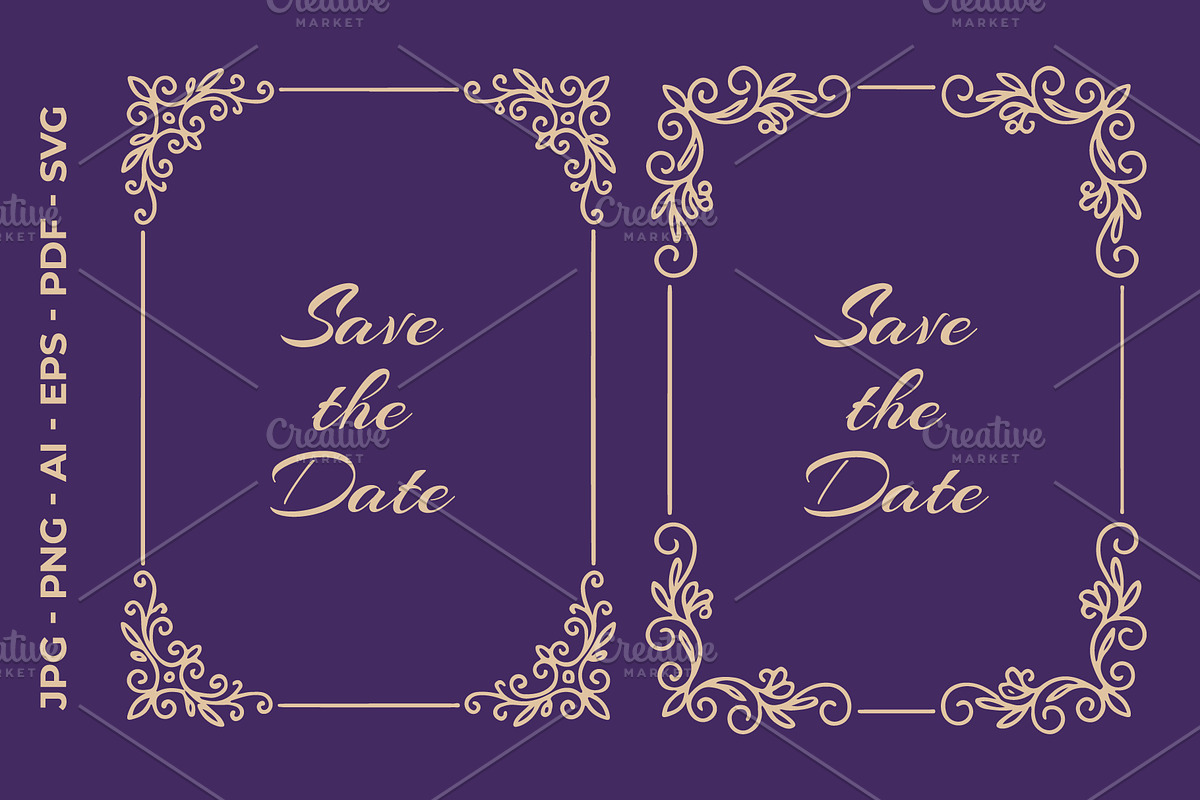 Graceful Wedding Borders Collection, a Decorative Illustration by nandinigraphics (Photo 4 of 5)
