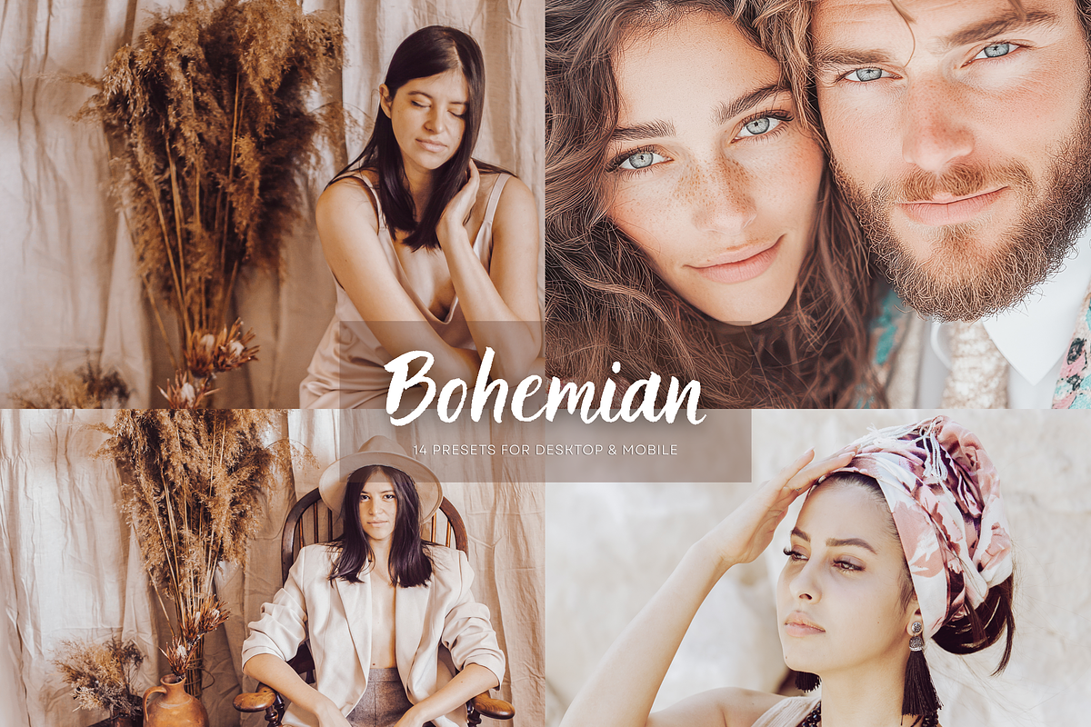 14 Bohemian Lightroom Presets, a Preset Add-On by RamsaGraphi (Photo 1 of 10)