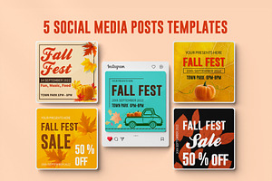 Fall Festival Social Media Templates