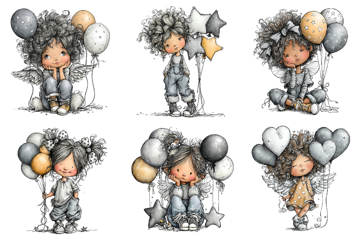 Birthday balloon clipart, an Illustration by CreationArt (Photo 3 of 5)