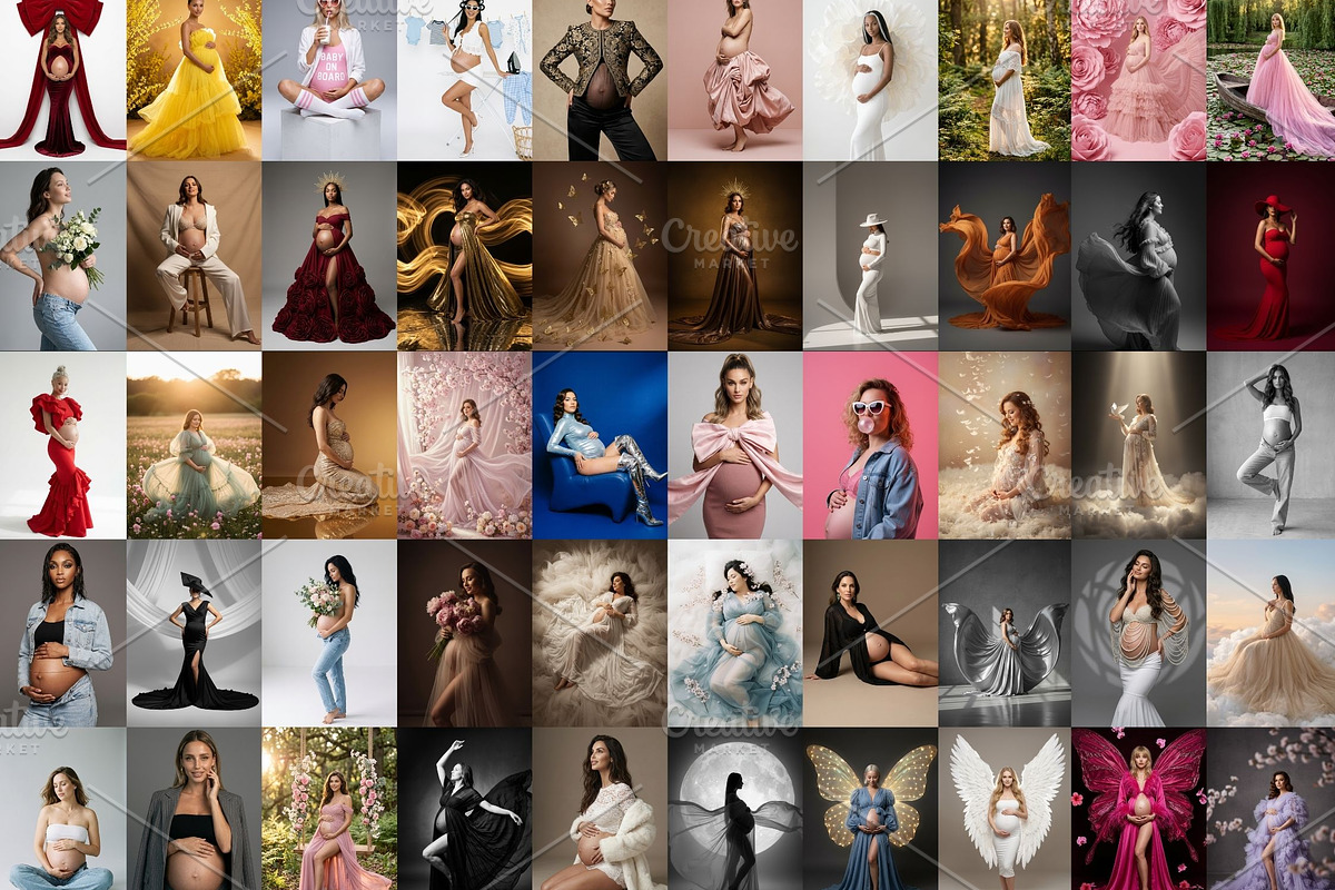 70 AI Maternity Photoshoot Prompts, a Beauty & Fashion Photo by Selenique Studio (Photo 2 of 9)