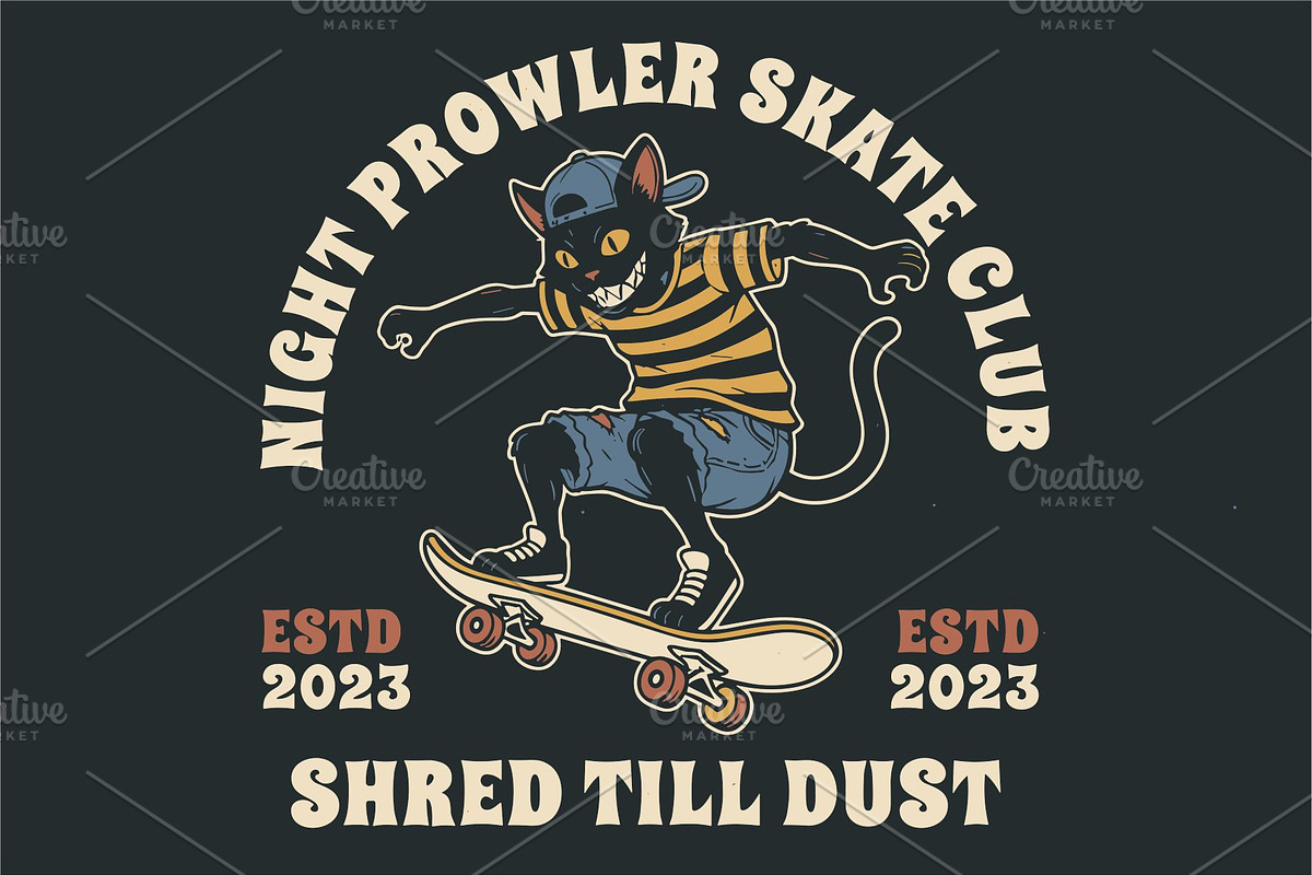 Night Prowler Skate Club Logo, a Decorative Illustration by Izdihaar_Studio (Photo 1 of 3)