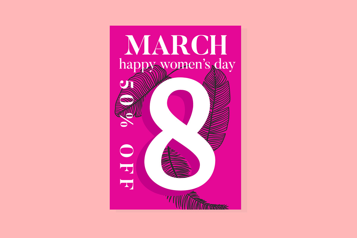 happy women's day cards set, a Card Template by designbydi (Photo 4 of 9)