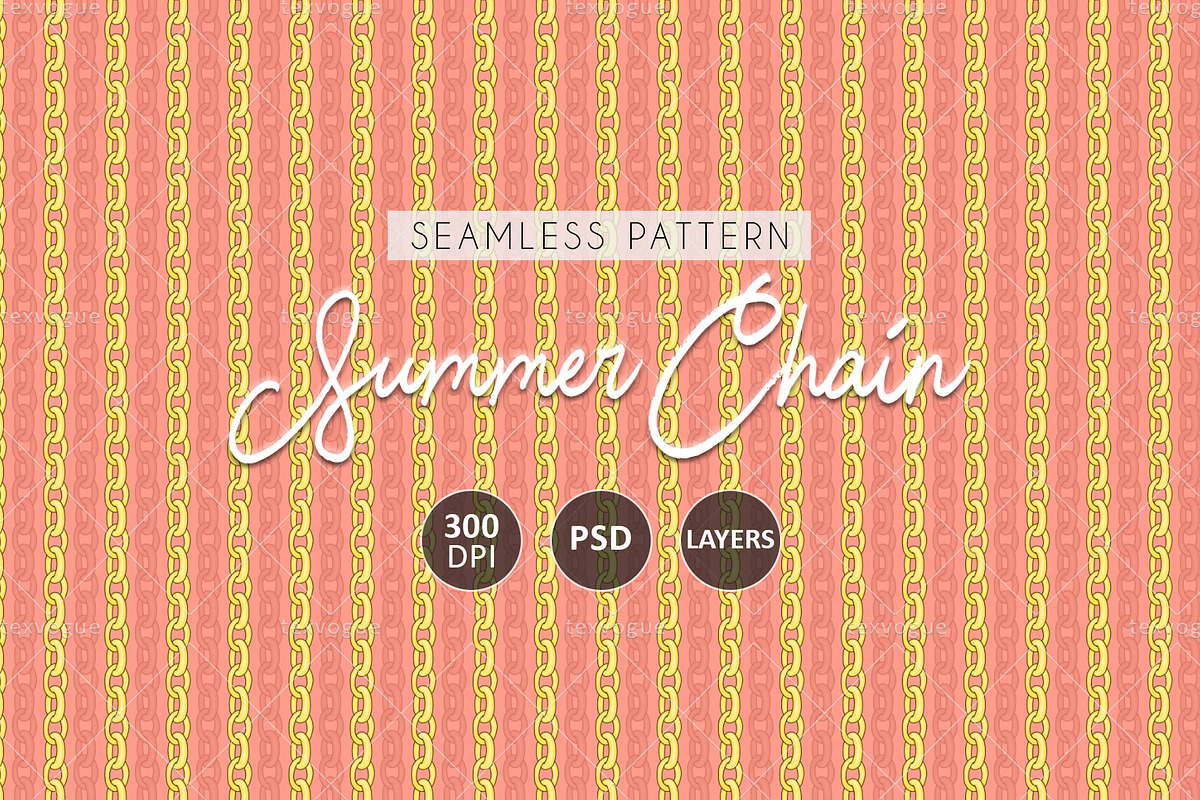 Summer Chain - Seamless Patterns, a Pattern Graphic by texvogue (Photo 1 of 4)
