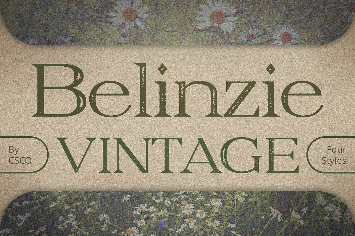 Belinzie Vintage, a Serif Font by Craft Supply Co. (Photo 1 of 8)