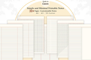 Simple and Minimal Printable Notes