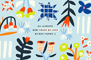Bloom Blocks Naive Floral Clipart, a Decorative Illustration by Olia (Thumbnail 12 of 25)