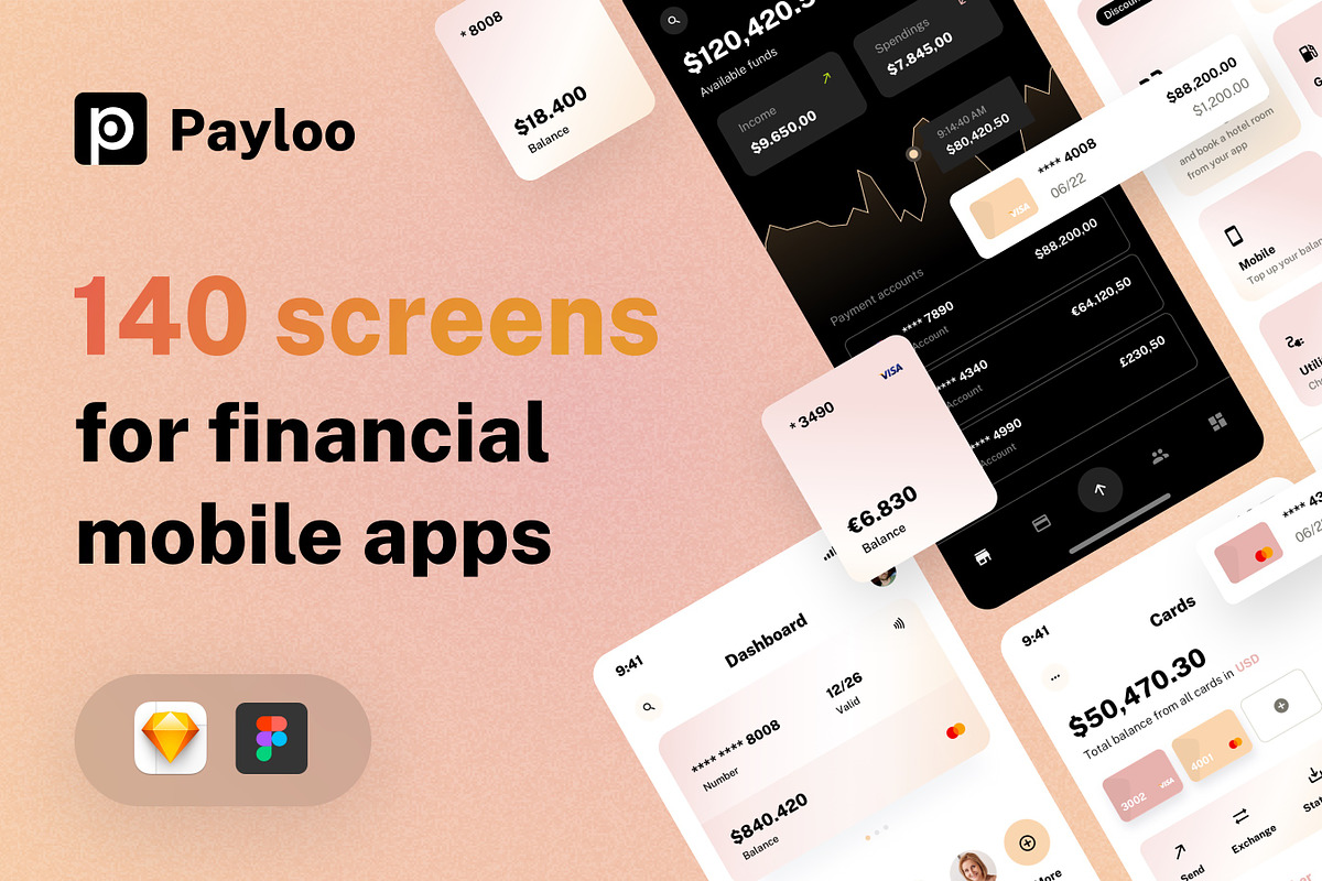 PayLoo UI kit for Finance Mobile App, an App Template by WhiteUI.Store (Photo 1 of 10)