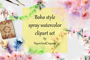 Boho-Chic Sakura Watercolor Set, an Illustration by PaperAndCrayons (Thumbnail 1 of 7)