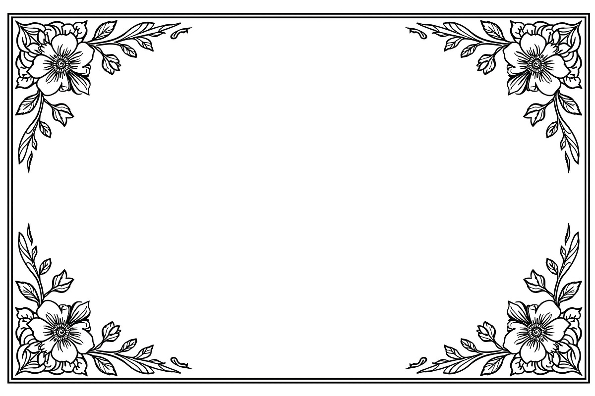 Floral Laser Cut Frame Set, an Illustration by jahid234 (Photo 4 of 9)