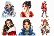 Christmas Fashion Girl Sublimation, an Illustration by Craft Nest (Thumbnail 2 of 6)