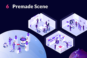 Isometric Space Illustration