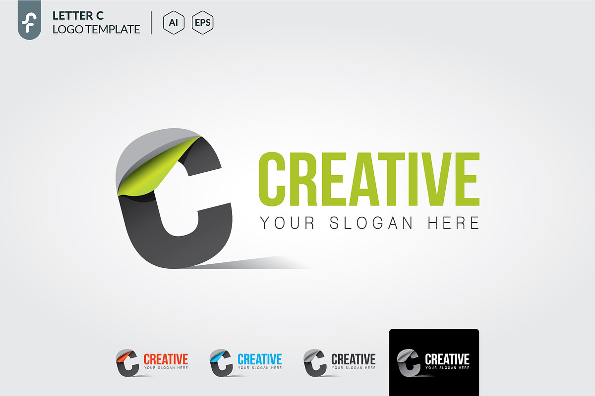 Letter c logo template, a Branding & Logo Template by ft.studio