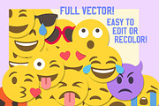 Big 36 Flat Style Vector Emoji set, an Emoji Icon by Pingebat (Thumbnail 2 of 3)