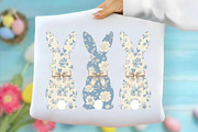 Floral Toile Easter Bunny Png, an Illustration by designcity5 (Thumbnail 1 of 9)