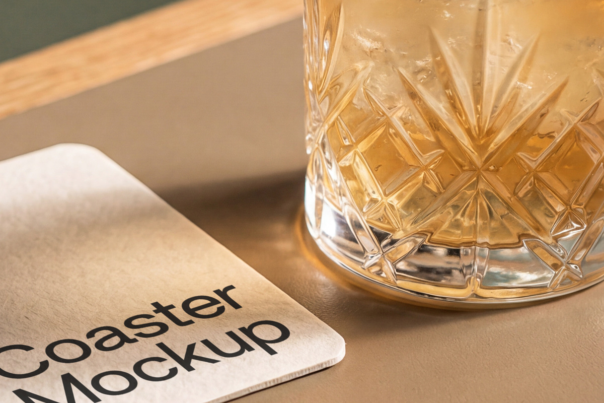 Coaster Mockup DV-OB002, a Mockup by Divided.co (Photo 3 of 4)