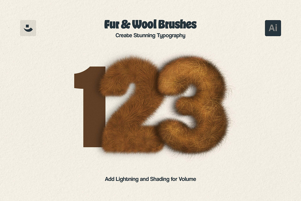 Fur Brushes for Illustrator, a Brush Add-On by pixelbuddha.net (Photo 4 of 6)