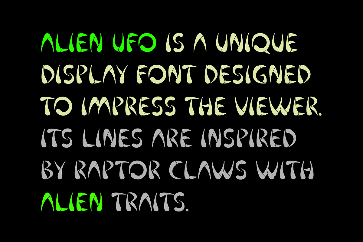 Alien UFO - Horror Space Scary Font, a Font by Gravitype (Photo 7 of 13)