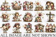 Whimsical Easter Nativity Scene PNG, an Illustration by Canvas Craft (Thumbnail 3 of 7)