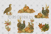 Thanksgiving Turkey Pumpkin Clipart, an Illustration by BigCakeBee (Thumbnail 4 of 4)