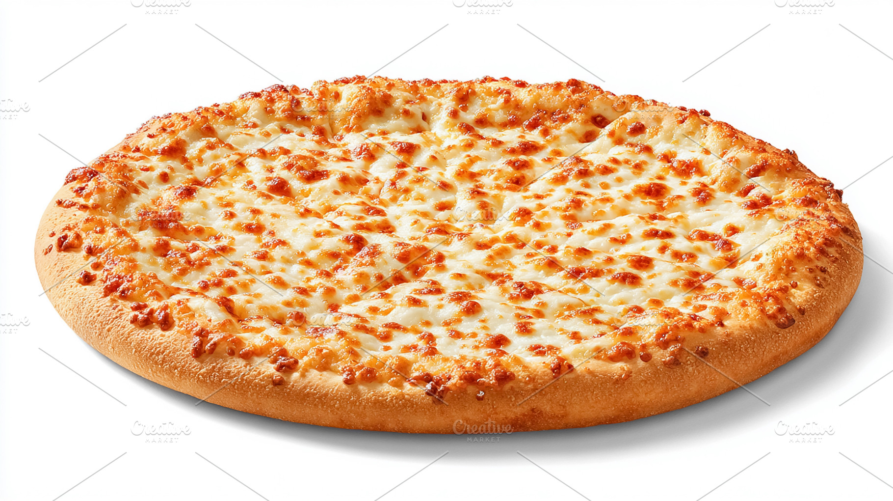Classic pizza with melted mozzarella cheese and a golden crust b, a Photo by Studio ANNA