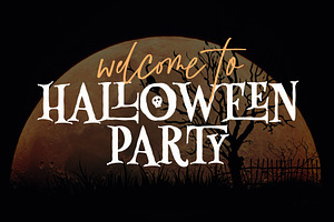 With Broom - Spooky Halloween Font