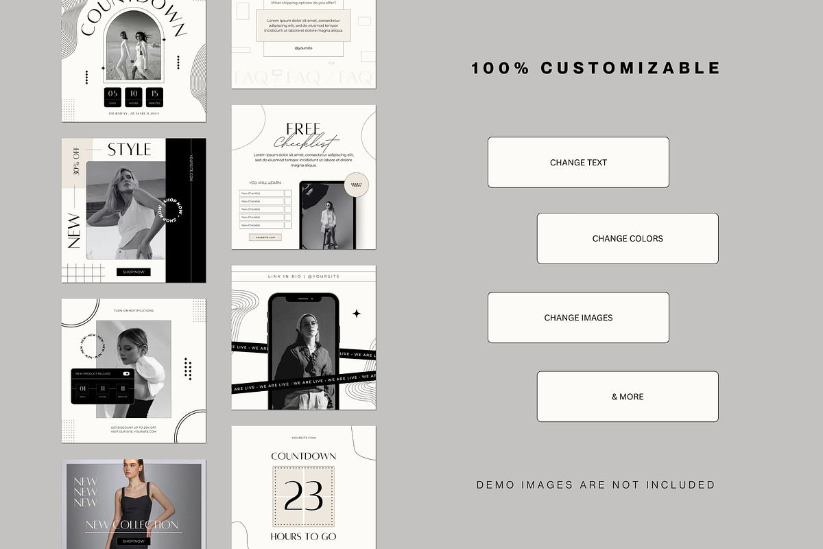 E-commerce Instagram Canva Templates, a Social Media Template by Deb Creative Studio (Photo 5 of 10)