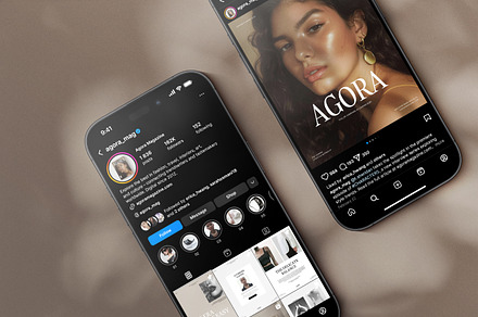 AGORA / Instagram Mockups, an iPhone Mockup by Studio Dara