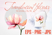 Watercolor Translucent Flower Vector, a Pattern Graphic by Deckar_art (Thumbnail 2 of 5)