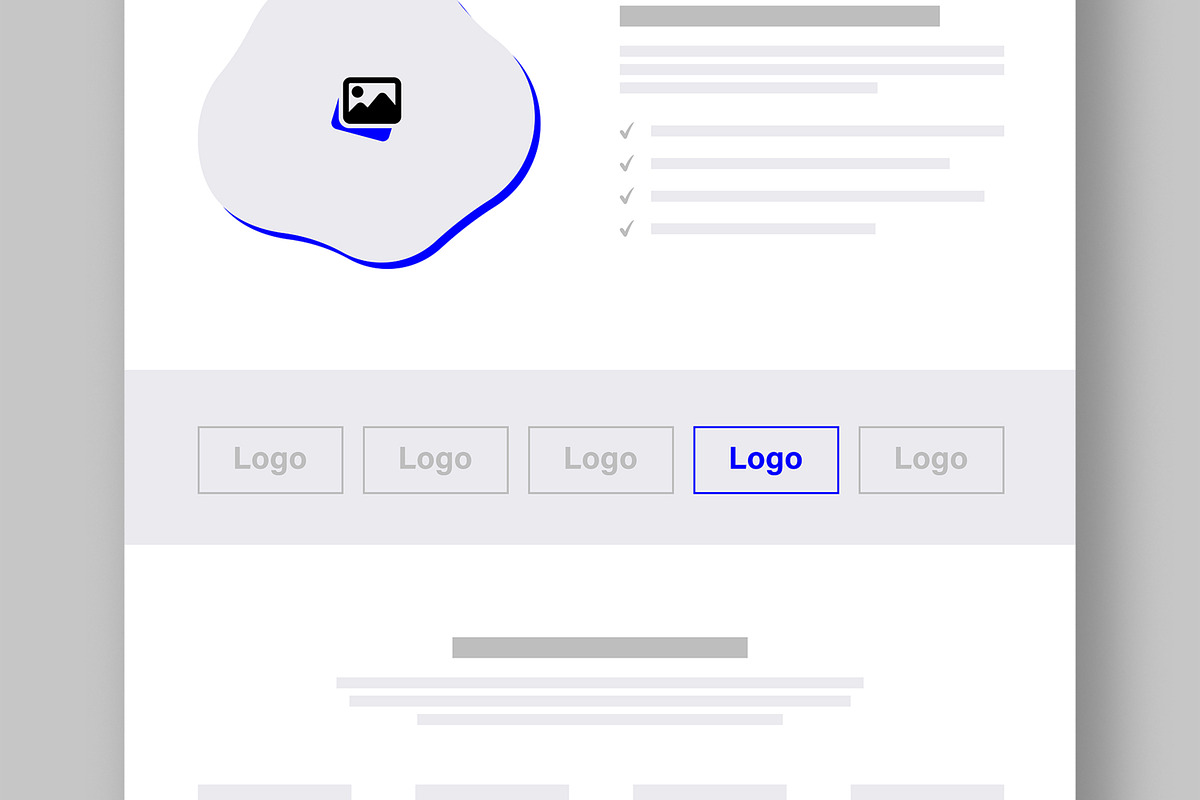 Modern Landing Page Wireframe, a Landing Page Template by ContestDesign (Photo 3 of 6)