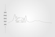 Abstract cabin pine continues line, a Background Graphic by lawoel (Thumbnail 2 of 3)