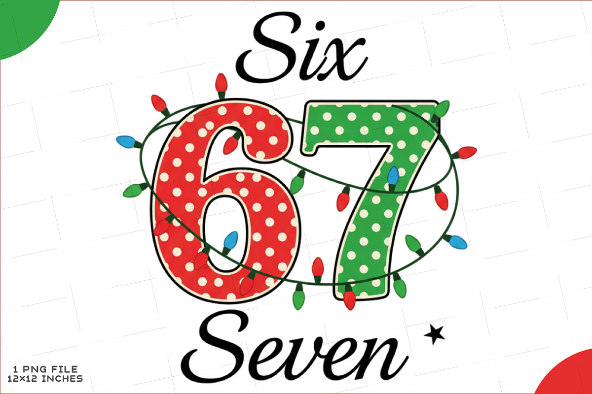 Christmas Six Seven Png,Funny PNG, an Illustration by SinaCreation (Photo 1 of 5)