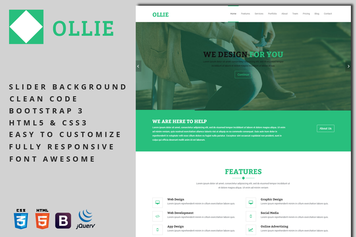 Ollie - Business Template, a Bootstrap Template by Studio Ember