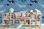 Whale pattern, a Pattern Graphic by 13 RAPPORTS I Lena Nesmi (Thumbnail 4 of 8)