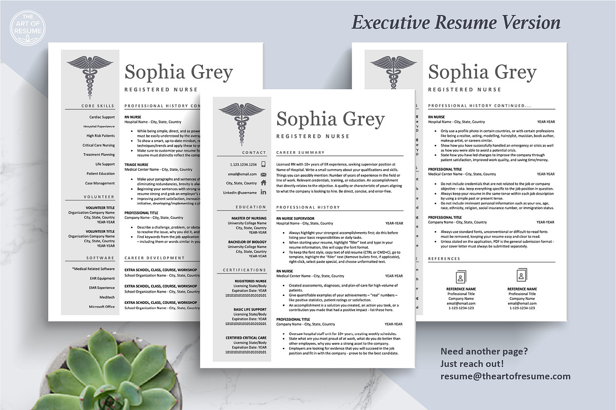 Nursing Medical Resume CV Template, a Resume Template by The Art of Resume (Photo 5 of 8)